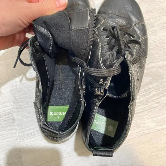 Remonte Womens Leather High Top Sneakers in Pewter/ Black US 5.5/EU 36 - Picture 10 of 13